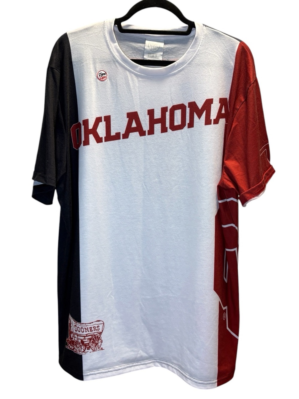 Dyme Lyfe Oklahoma Short Sleeve Tee in White with Maroon and Black